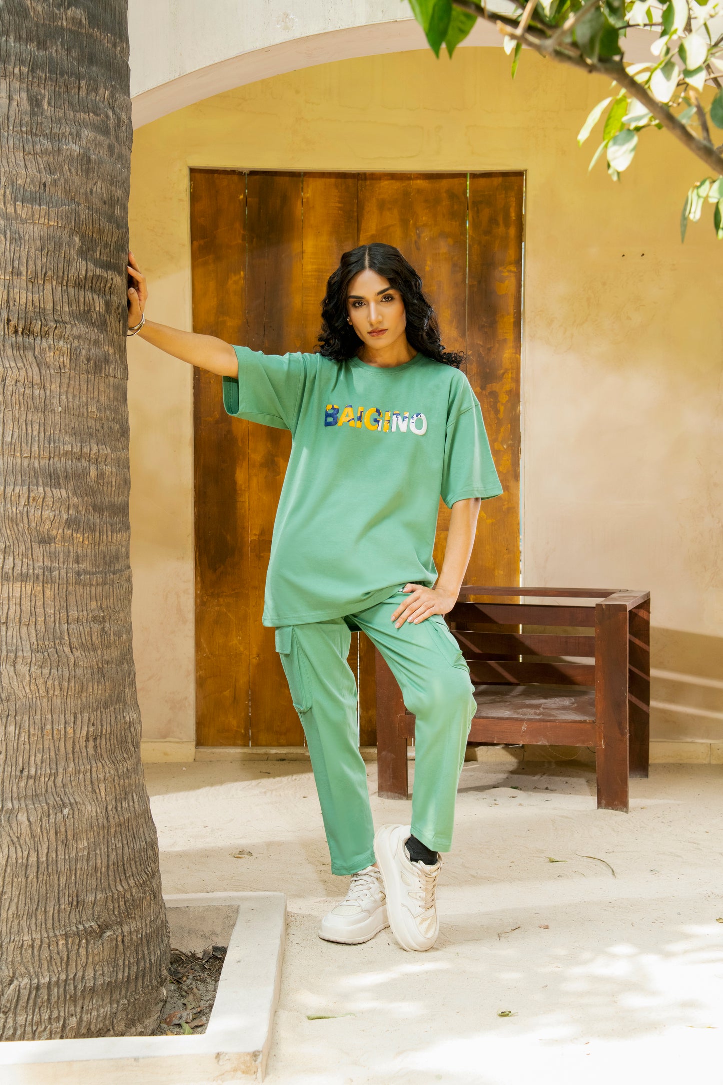 Deep Grass Green, 100% Cotton Co-ord Set - F