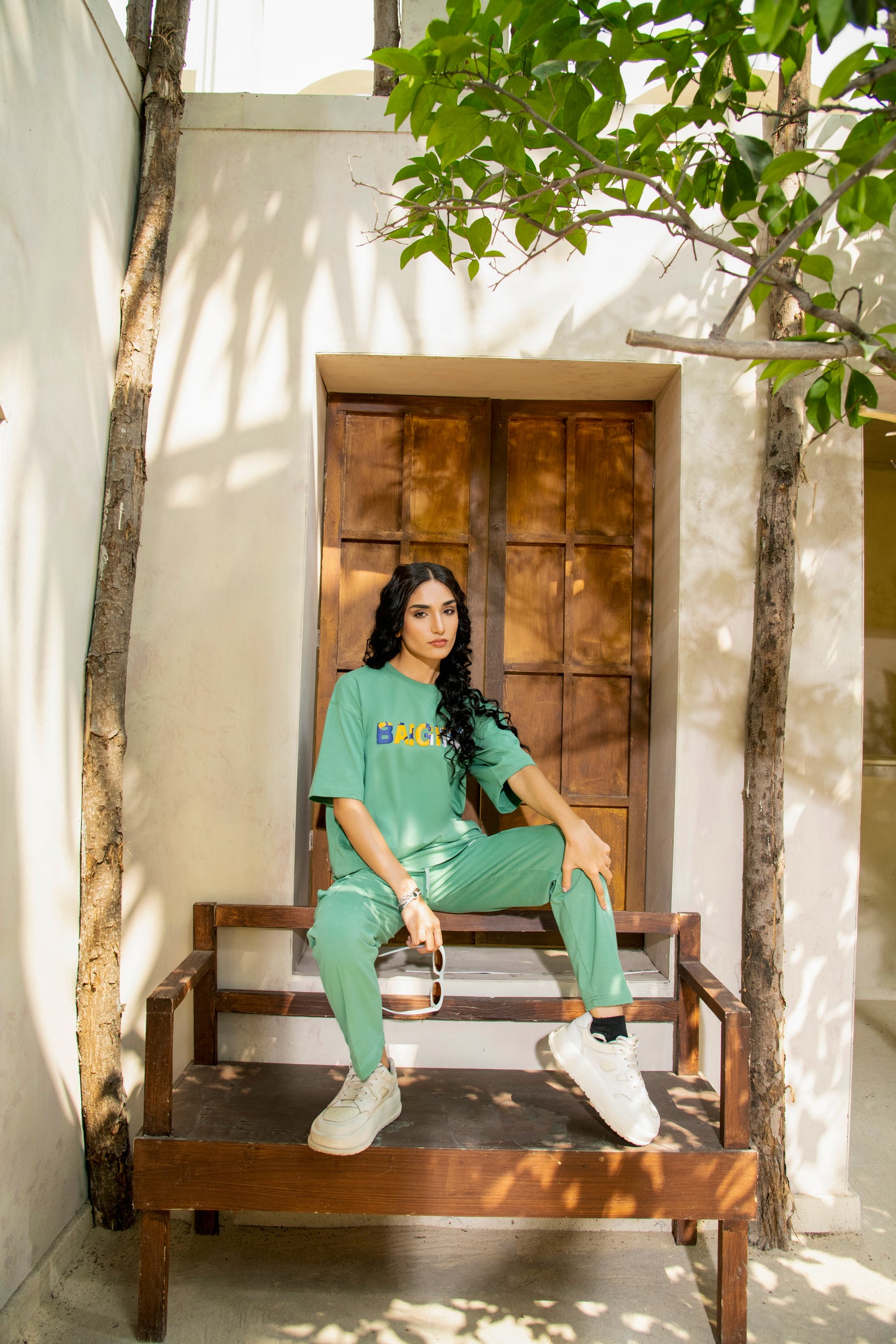 Deep Grass Green, 100% Cotton Co-ord Set - F