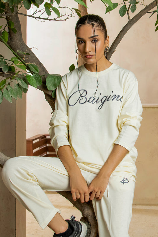 Sweet Corn, Pure Cotton Full Sleeves Co-ord Set - F