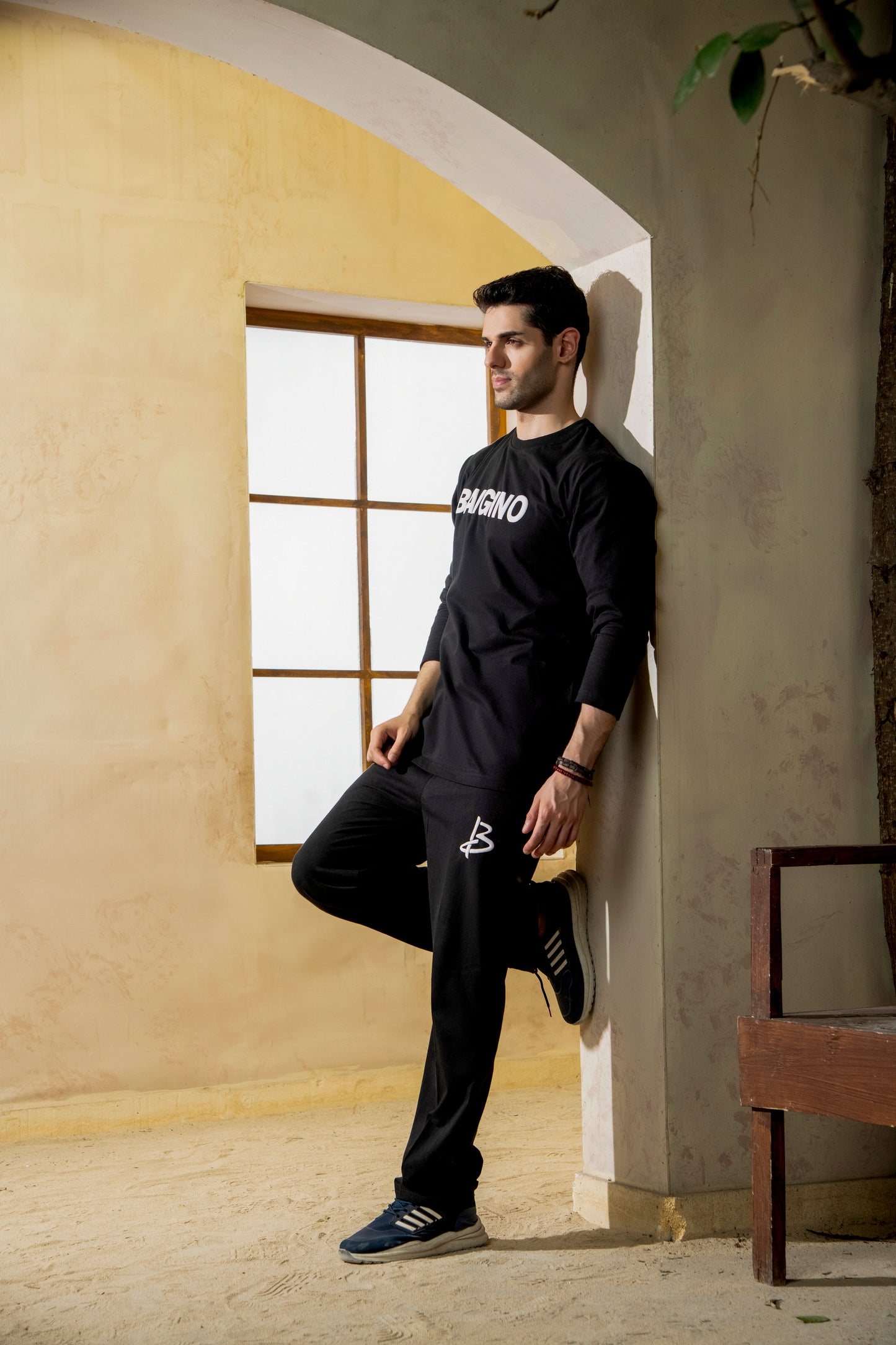 Jet Black, Pure Cotton Full Sleeves Co-ord Set