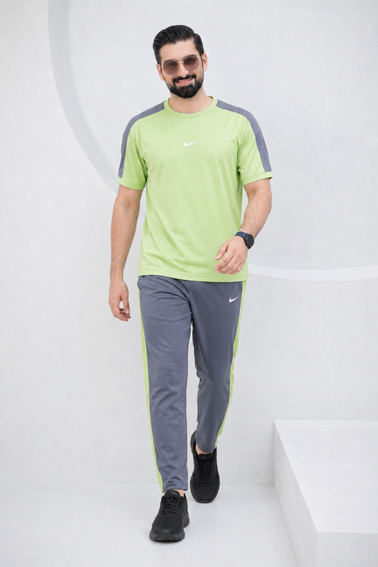 Nik Pastel Lime and Gray Dri-Fit Tracksuit