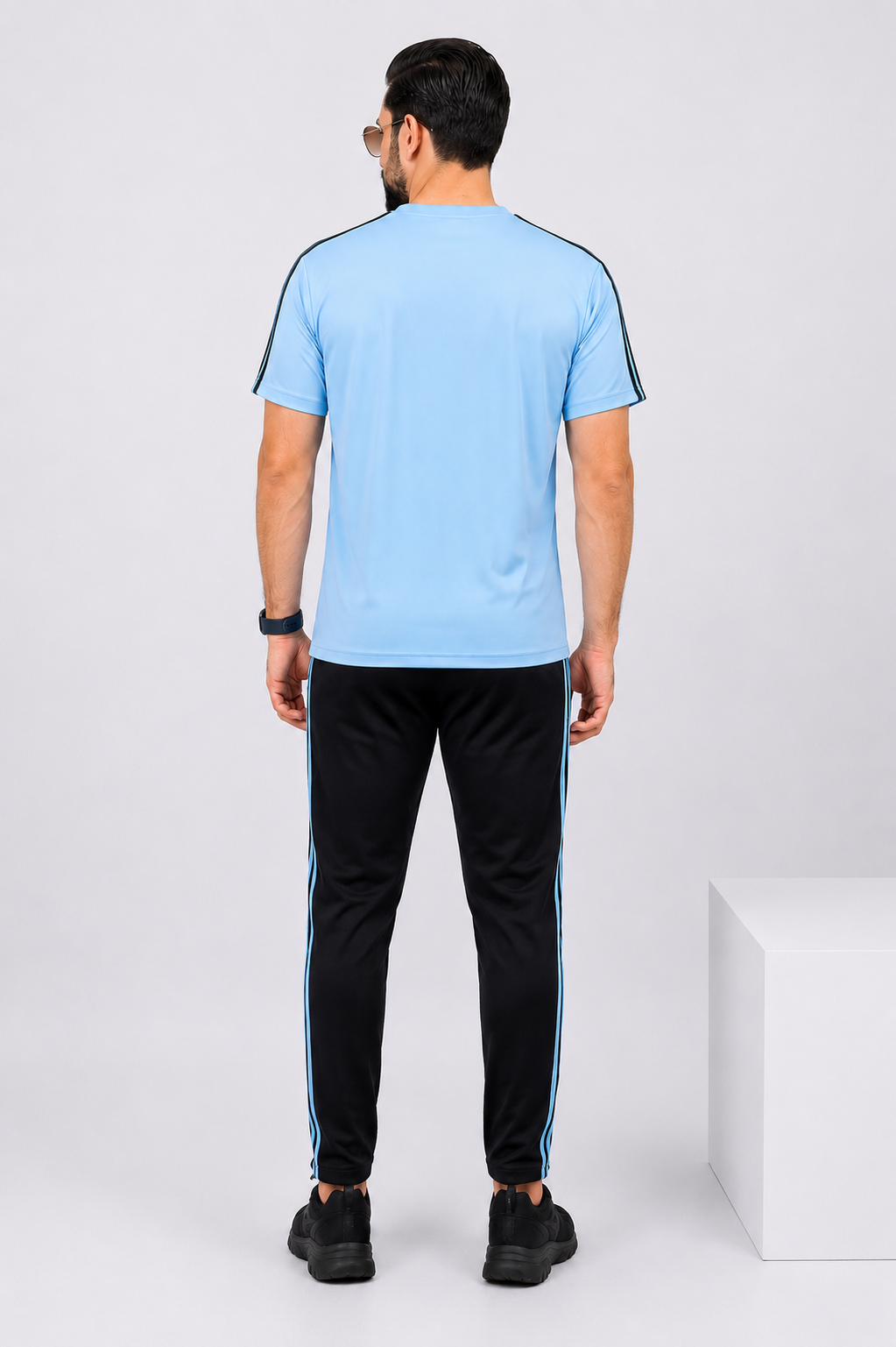Adi Ice Blue and black Dri-Fit Tracksuit