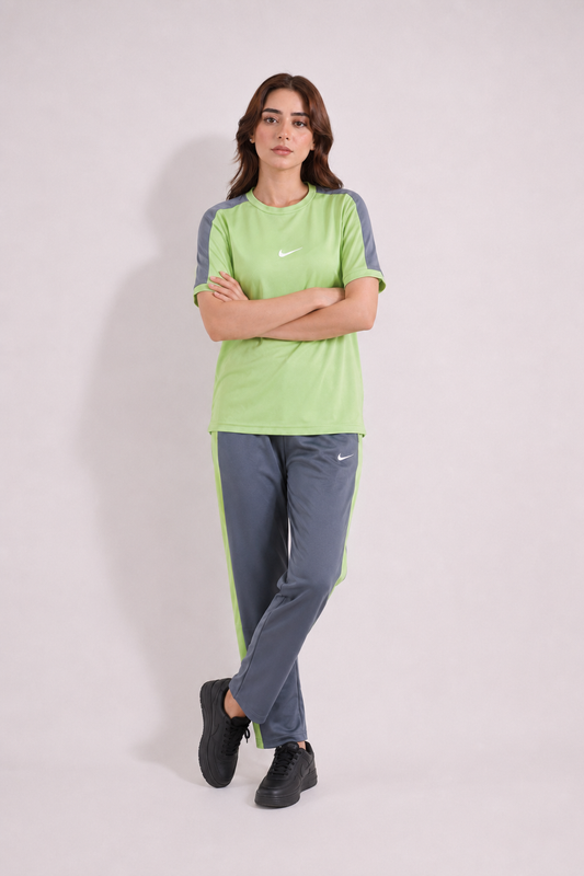 Nik Pastel Lime and Gray  Dri-Fit Tracksuit -F
