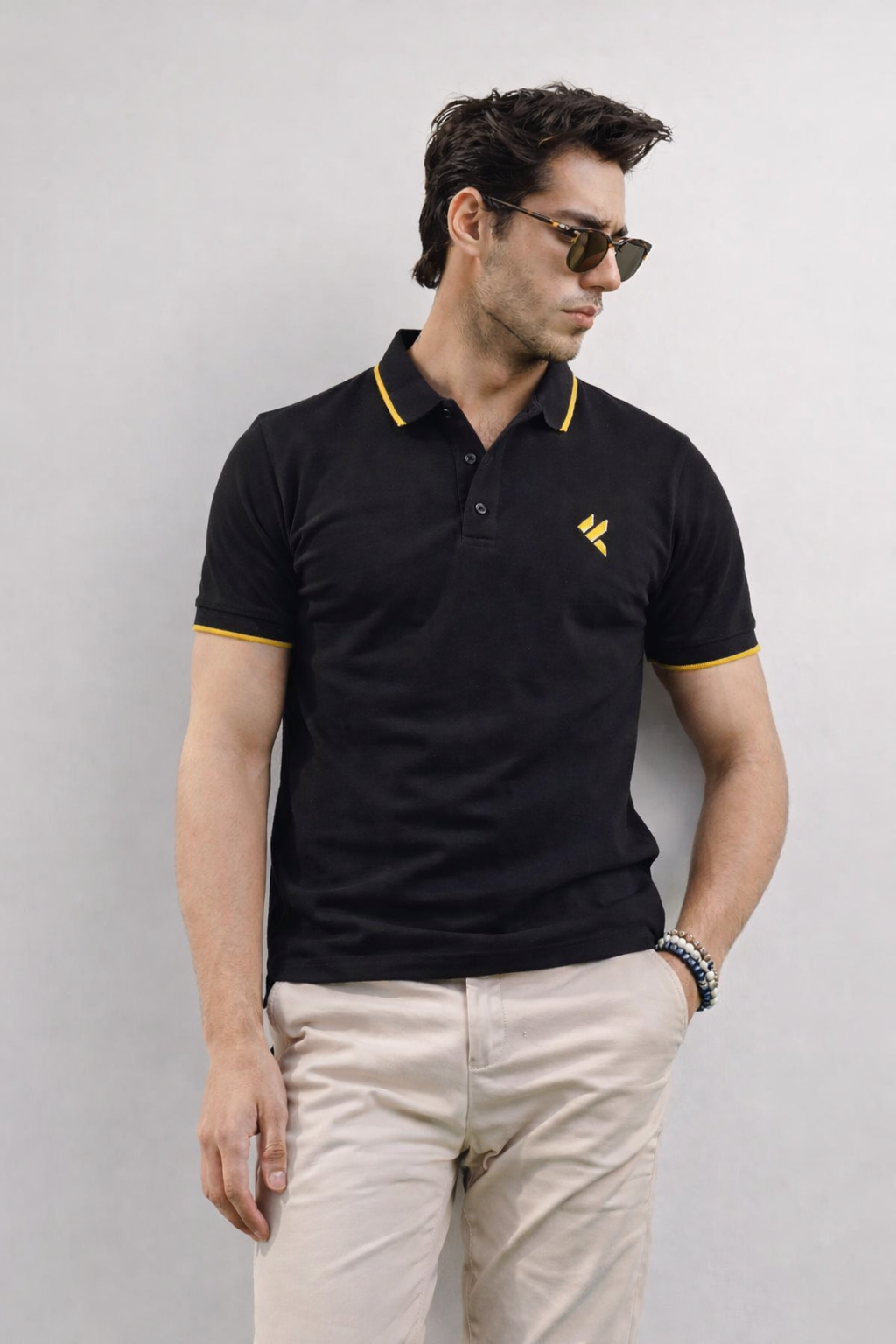 KF Black Polo Shirt