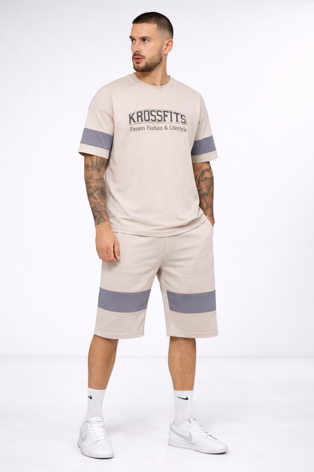 KF skin beige Shorts Dri-Fit Tracksuit