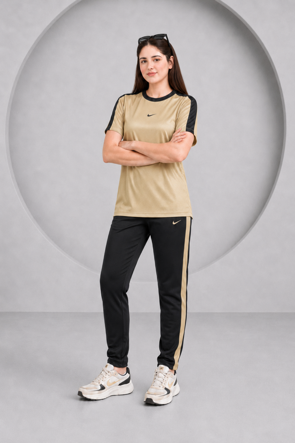 Nik Tan and Black Ultra Soft Dri-Fit Tracksuit - F