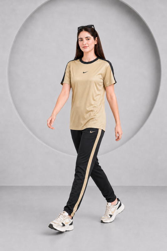 Nik Tan and Black Ultra Soft Dri-Fit Tracksuit - F