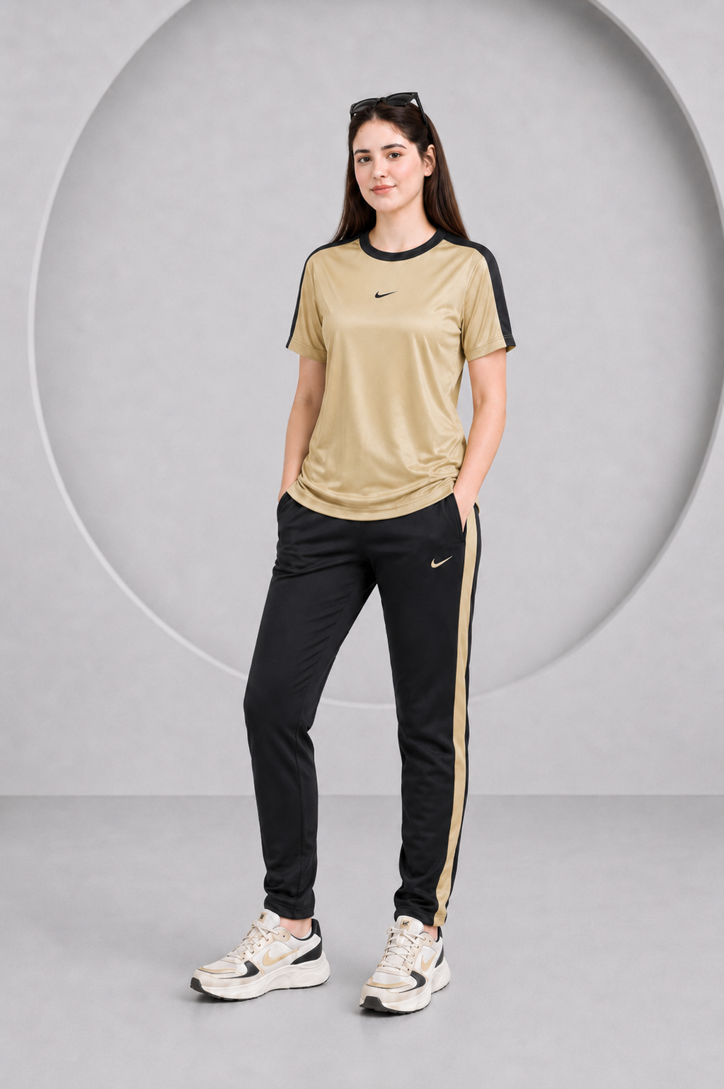 Nik Tan and Black Ultra Soft Dri-Fit Tracksuit - F