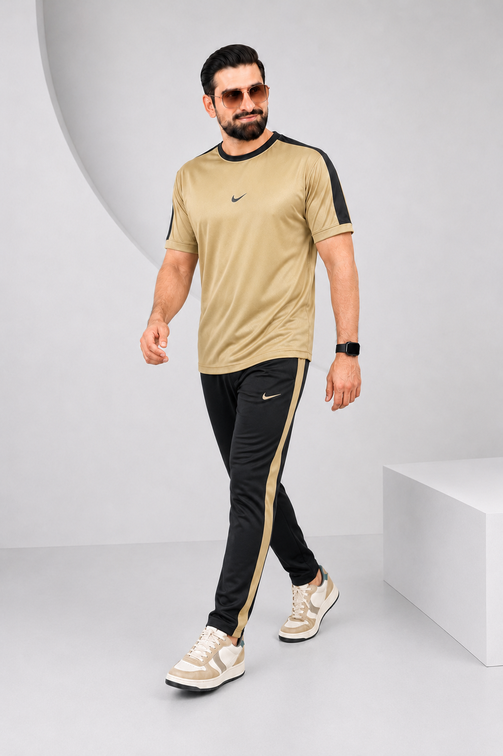 Nik Tan and Black Ultra Soft Dri-Fit Tracksuit