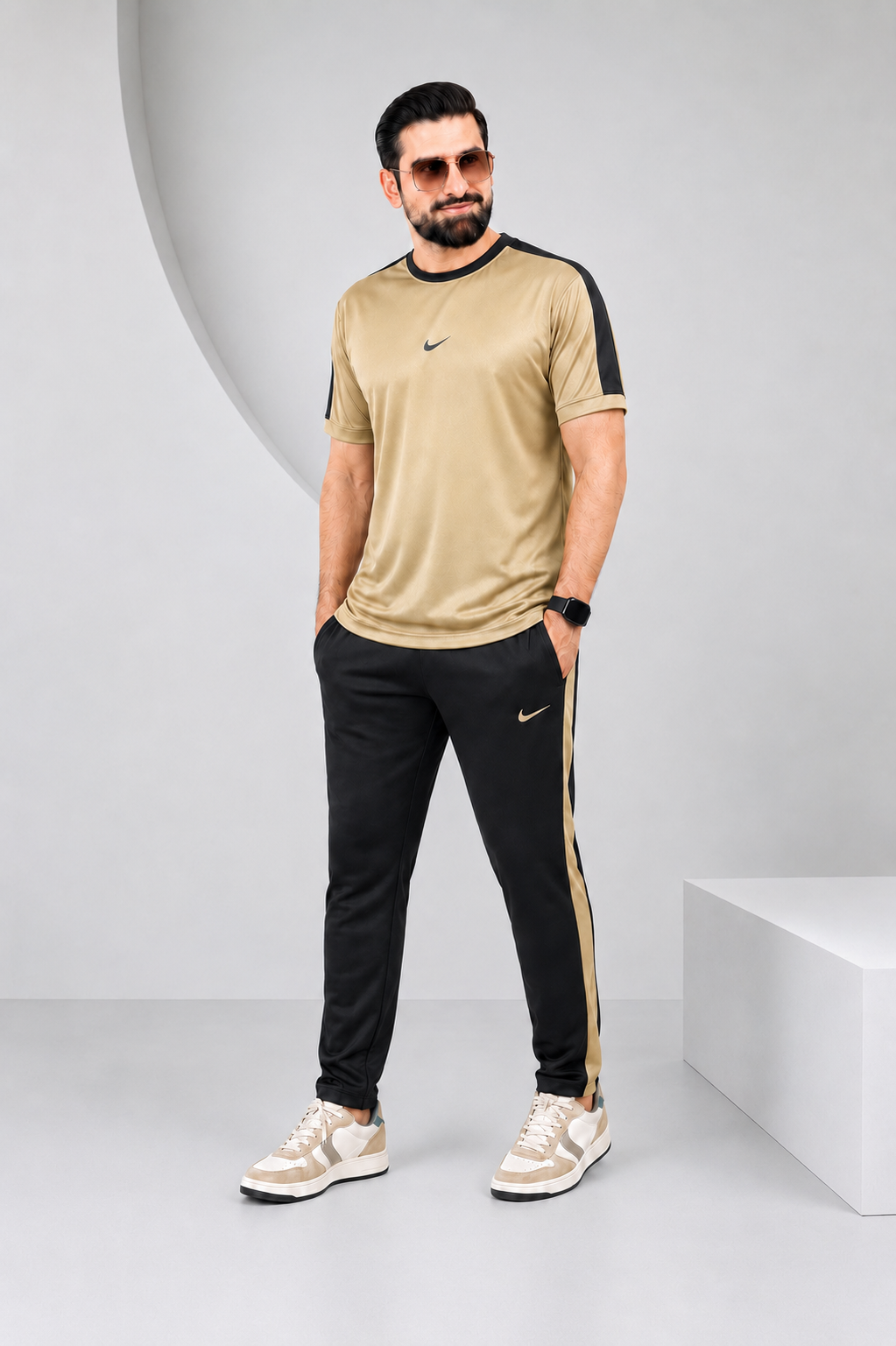 Nik Tan and Black Ultra Soft Dri-Fit Tracksuit
