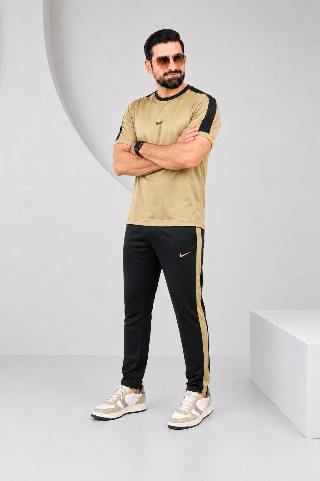 Nik Tan and Black Ultra Soft Dri-Fit Tracksuit