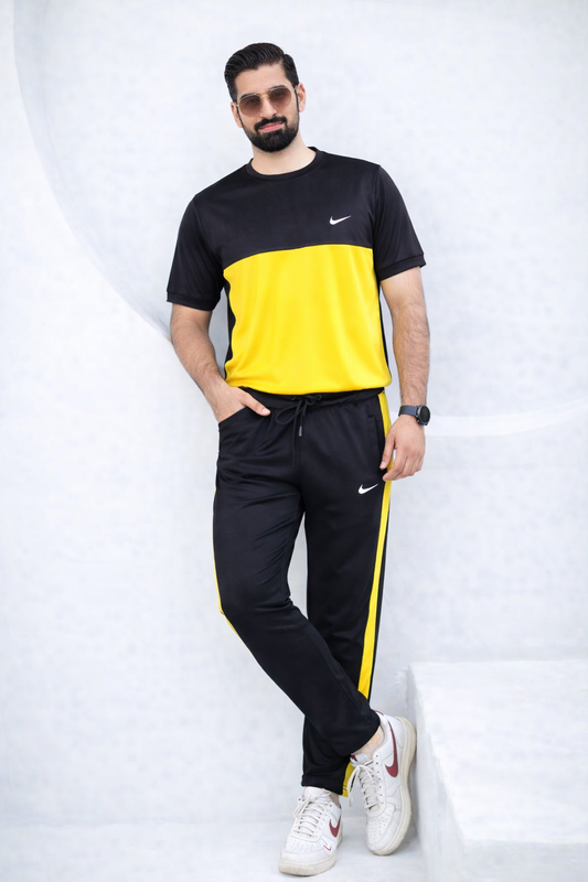 NIK Black & Yellow Dri-Fit Tracksuit