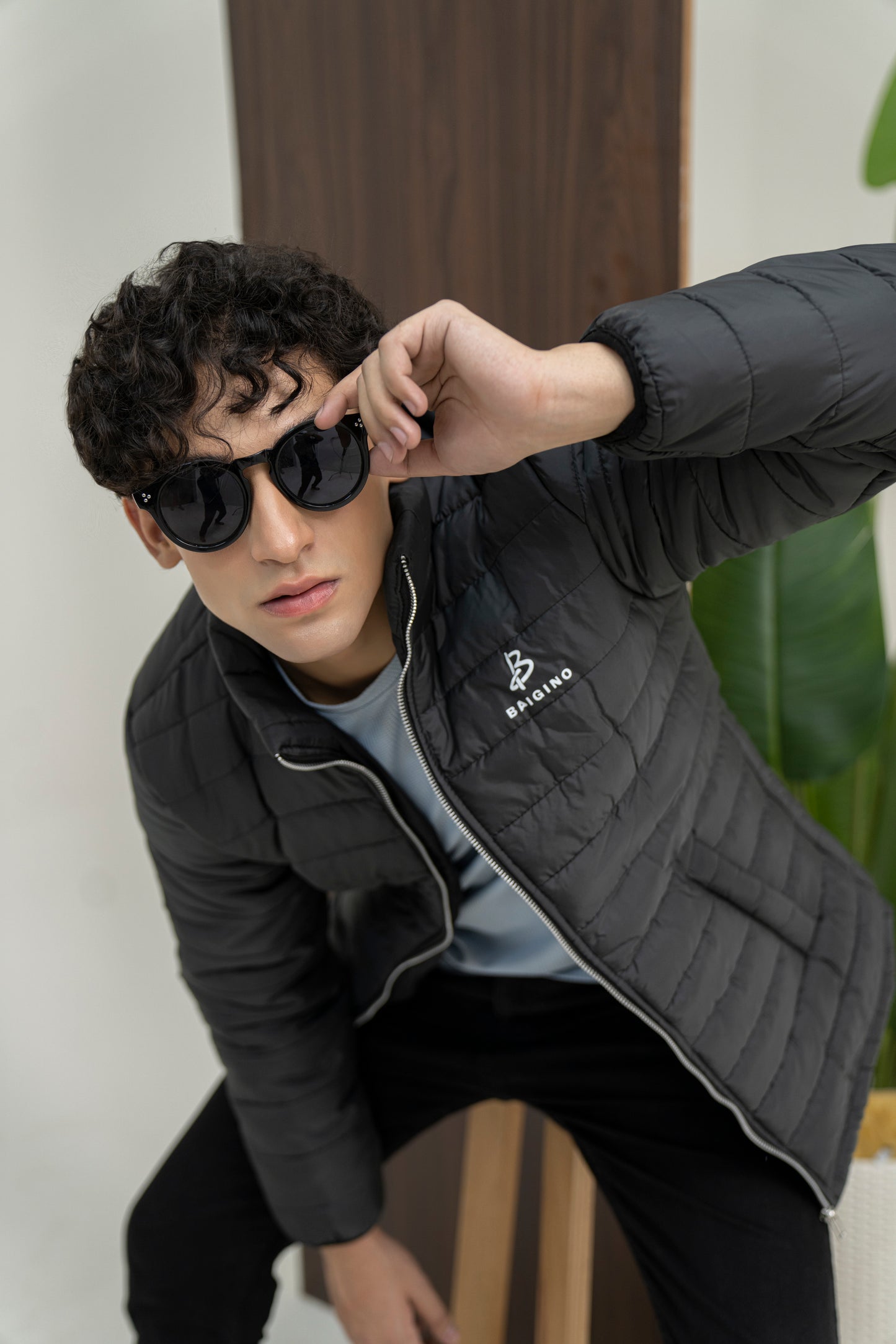 Black Full Sleeves Puffer Jacket