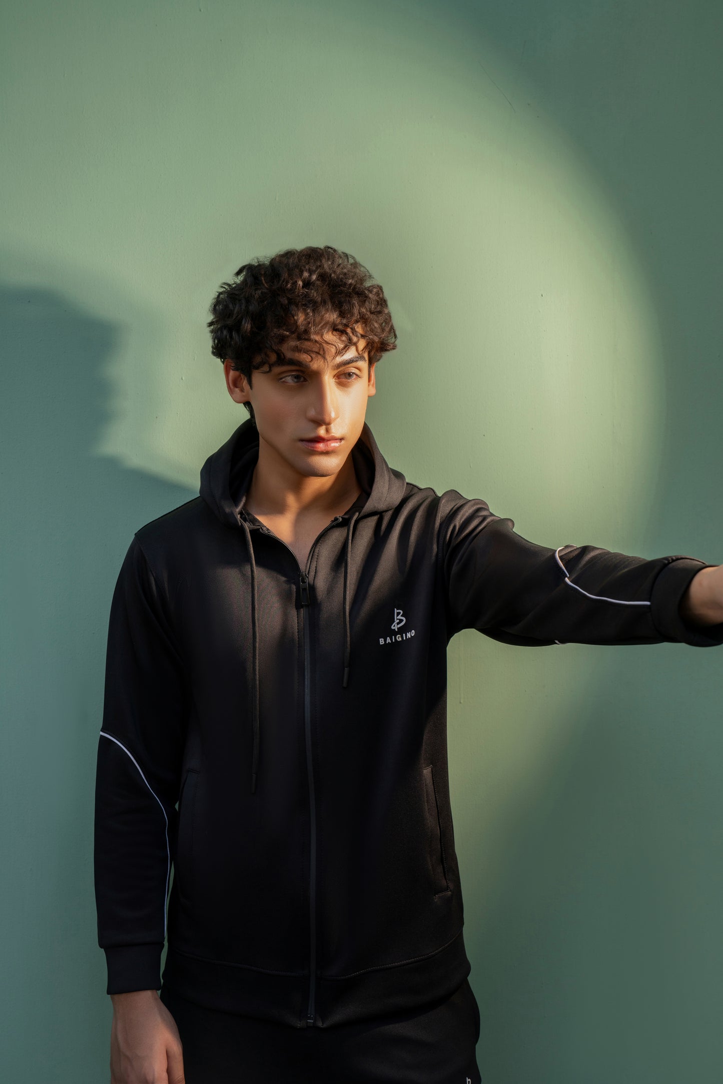 Black Momentum Tracksuit | Imported Scuba Fabric | 4-Way Stretch