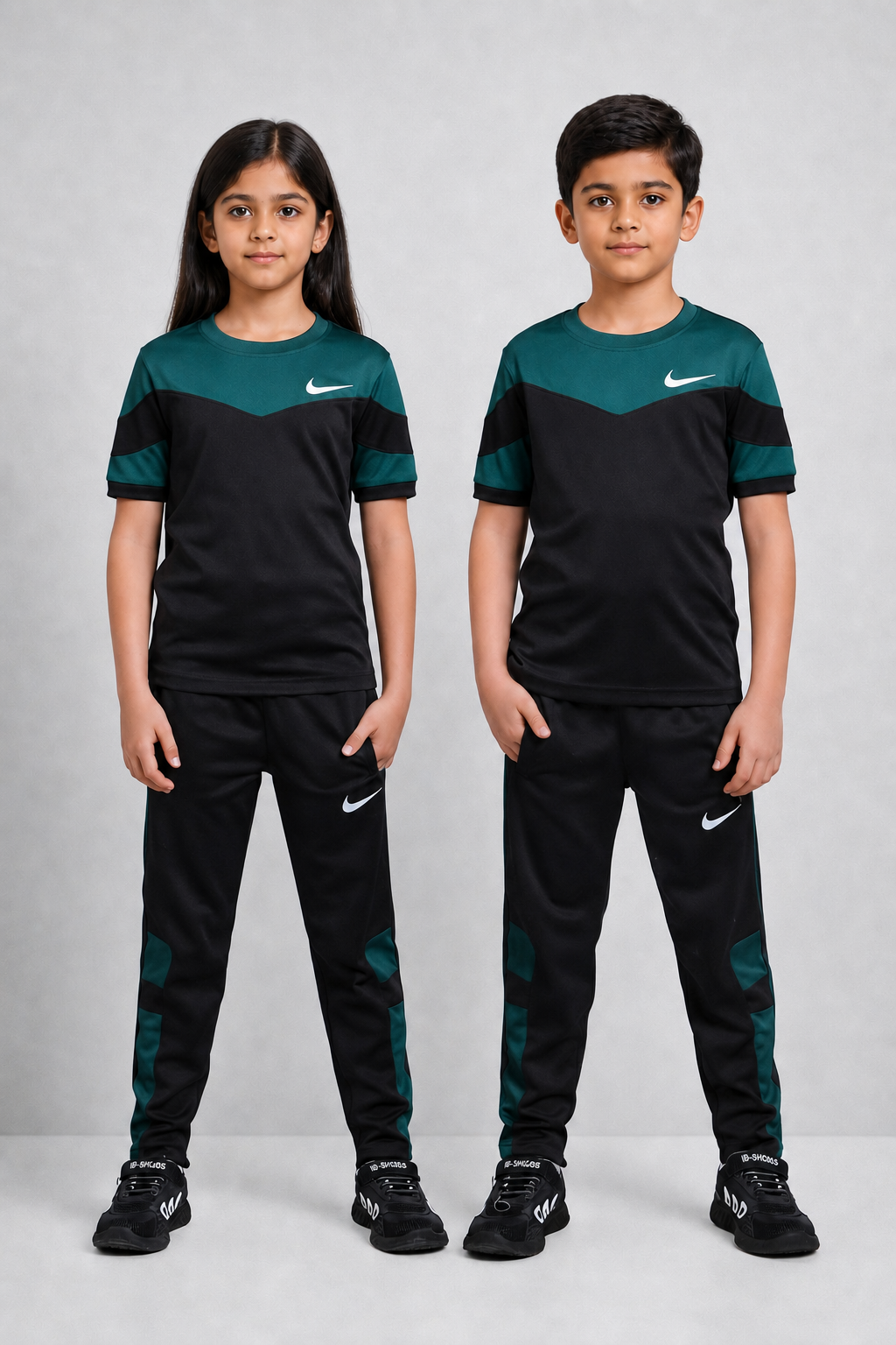 Nik Green & Black Kids Dri-Fit Tracksuit