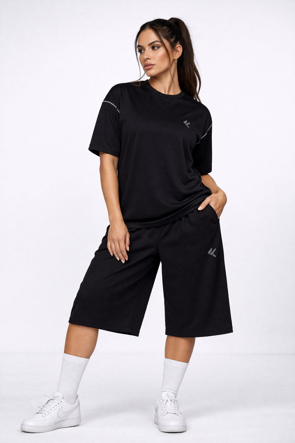 KF Black Shorts Dri-Fit Tracksuit - F