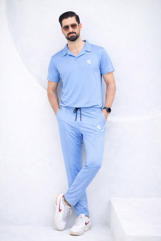 KF Sky Blue With Collar Style Dri-Fit Tracksuit